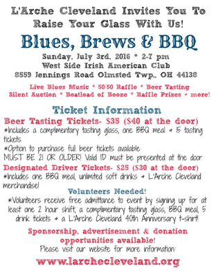  Blues, Brew, & BBQ L' Arche Event